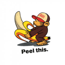 Sticker Banana Monkey -...