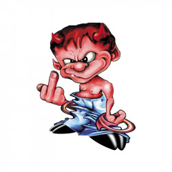 Sticker Devil + Finger -...
