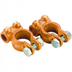 Battery terminals + and -...